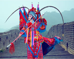 British partner's play Pipa instrument during FAM trip in Sanjiang